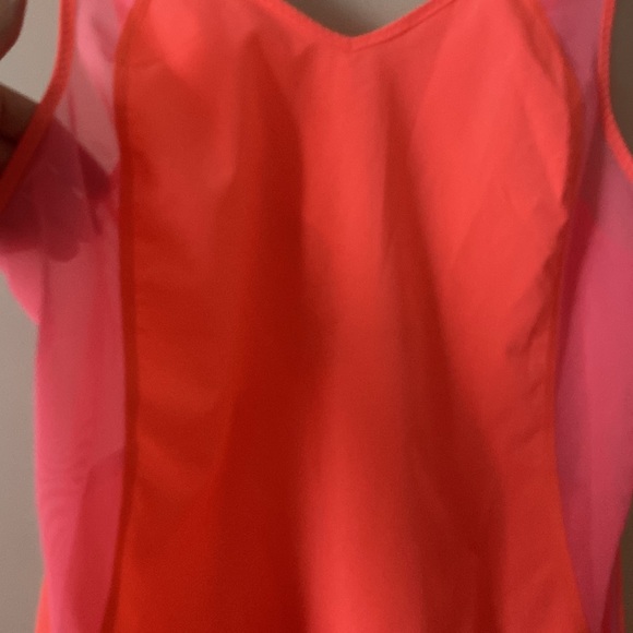 Lululemon Athletica Reflector Neon Pink/Orange Criss-Cross Back Top - Picture 9 of 13